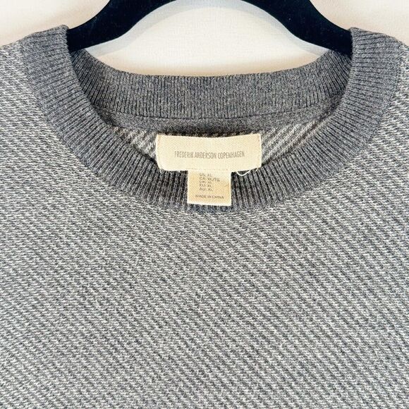 Frederik Anderson Copenhagen Men Sweater Gray Crewneck Pullover Jumper Casual XL - Picture 3 of 9